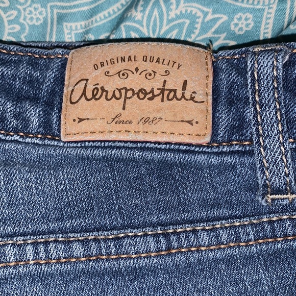 Aeropostal Blue Bayla Skinny Jeans Sz 0 Short - Picture 9 of 9